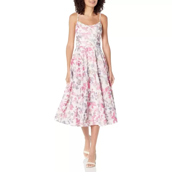 imageDress the Population Womens Meadow Fit and Flare Midi DressSoft Pink Multi