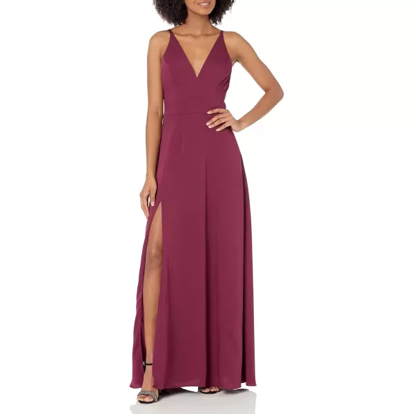 imageDress the Population Womens Parker Fit and Flare Maxi DressDark Magenta