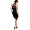 imageDress the Population Womens Eden High Neck Halter Bodycon Midi DressBlack