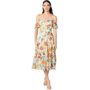 imageDress the Population Womens River Fit and Flare Midi DressCanary Multi