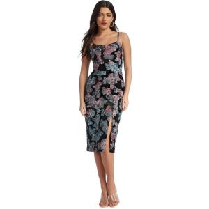 imageDress the Population Womens Zahra Sheath Midi DressBlack Multi