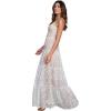 imageDress the Population Womens Melina Sleeveless Plunge Neckline Fit and Flare Maxi DressWhiteNude