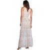 imageDress the Population Womens Melina Sleeveless Plunge Neckline Fit and Flare Maxi DressWhiteNude