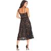 imageDress the Population Womens Tahani Plunge Neckline Fit and Flare Midi DressBlackNude