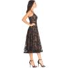 imageDress the Population Womens Tahani Plunge Neckline Fit and Flare Midi DressBlackNude