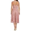 imageDress the Population Womens Tahani Plunge Neckline Fit and Flare Midi DressBlush