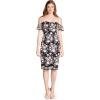 imageDress the Population Womens Tara Bodycon Midi DressBlack Multi