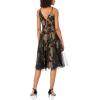 imageDress the Population womens Courtney Sleeveless Veiled Fit ampamp Flare Midi DressBlacknude