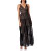 imageDress the Population Womens Melina Sleeveless Plunge Neckline Fit and Flare Maxi DressBlack