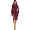 imageDress the Population Womens Nadia Bodycon Midi DressBurgundy