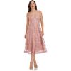 imageDress the Population Womens Tahani Plunge Neckline Fit and Flare Midi DressBlush