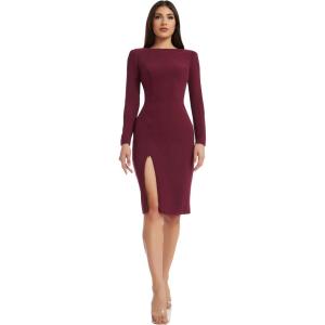 imageDress the Population Womens Nadia Bodycon Midi DressBurgundy