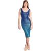 imageDress the Population Womens Kayden Bodycon Midi DressElectric Blue Multi