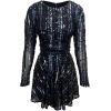 imageDress the Population Womens Rome Fit and Flare Mini DressNavy Multi
