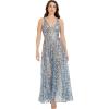 imageDress the Population Womens Ariyah Fit and Flare Floor Length DressMineral Blue