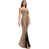 imageDress the Population Womens Fernanda Mermaid Floor Length DressGold