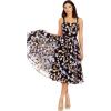 imageDress the Population Womens Nessa Fit and Flare Midi DressBlack Multi