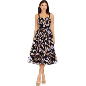 imageDress the Population Womens Nessa Fit and Flare Midi DressBlack Multi
