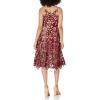 imageDress the Population Womens Blair Plunging Fit and Flare Midi DressEmeraldNude