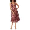 imageDress the Population Womens Blair Plunging Fit and Flare Midi DressEmeraldNude