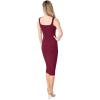 imageDress the Population Womens Sloane Rounded V Neck Bodycon Midi DressBurgundy