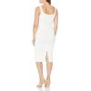 imageDress the Population Womens Sloane Rounded V Neck Bodycon Midi DressOffwhite