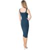 imageDress the Population Womens Sloane Rounded V Neck Bodycon Midi DressPeacock Blue