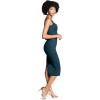 imageDress the Population Womens Sloane Rounded V Neck Bodycon Midi DressPine
