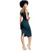 imageDress the Population Womens Sloane Rounded V Neck Bodycon Midi DressPine