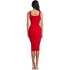 imageDress the Population Womens Sloane Rounded V Neck Bodycon Midi DressRouge