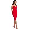 imageDress the Population Womens Sloane Rounded V Neck Bodycon Midi DressRouge