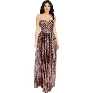 imageDress the Population Womens Audrina Fit and Flare Maxi DressRaspberry Multi
