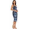 imageDress the Population Womens Nicole Blue Butterfly Bloom Embroidery Midi Bodycon Sweetheart Neck Dress Cobalt Multi Medium