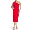 imageDress the Population Womens Tiffany One Shoulder Bow Detail Midi Sheath DressRouge