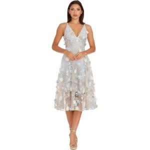 imageDress the Population Womens Audrey Fit and Flare Midi DressDove Multi