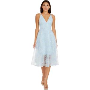 imageDress the Population Womens Audrey Fit and Flare Midi DressPowder Blue Multi
