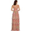 imageDress the Population Womens Lorain Fit and Flare Maxi DressBright Fuchsia Multi