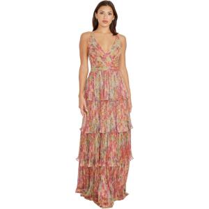 imageDress the Population Womens Lorain Fit and Flare Maxi DressBright Fuchsia Multi