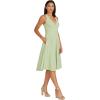 imageDress the Population Womens Catalina Solid Sleeveless Fit ampamp Flare Midi DressSage