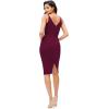 imageDress The Population Womens Carmel Bodycon Midi DressDark Magenta