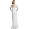 imageDress the Population Womens Aubrielle Stretch Crepe Maxi Mermaid One Shoulder Neck Dress Off White XLarge
