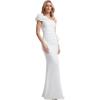 imageDress the Population Womens Aubrielle Stretch Crepe Maxi Mermaid One Shoulder Neck Dress Off White XLarge
