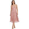 imageDress the Population Womens Tahani Plunge Neckline Fit and Flare Midi DressDressBlush