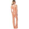 imageDress the Population Womens Charlie Plunging Sequin Sleeveless JumpsuitApricot Multi