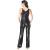 imageDress the Population Womens Charlie Plunging Sequin Sleeveless JumpsuitBlack