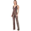 imageDress the Population Womens Charlie Plunging Sequin Sleeveless JumpsuitBronze Multi