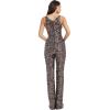imageDress the Population Womens Charlie Plunging Sequin Sleeveless JumpsuitGunmetal Multi
