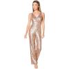 imageDress the Population Womens Charlie Plunging Sequin Sleeveless JumpsuitSoft Gold Multi