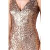 imageDress the Population Womens Charlie Plunging Sequin Sleeveless JumpsuitSoft Gold Multi