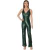 imageDress the Population Womens Charlie Plunging Sequin Sleeveless JumpsuitDark Pine Multi